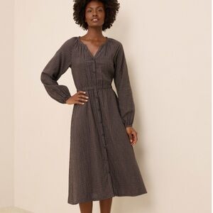 NWOT Pact Organic coastal double gauze port sleeve dress